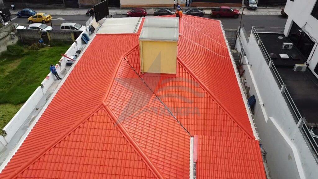 Top Ridge Asa Tilted Ridge Tile for ASA Spanish 1050 Roof Sheet - XINGFA